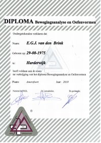 Diploma Bewegingsanalyse en Oefenvormen